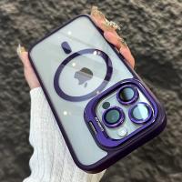 Funda magnética de lujo con soporte de anillo de Metal a prueba de golpes para MagSafe iPhone 15 14 13 12 Pro Max Protector de lente de vidrio cubierta transparente - details 11
