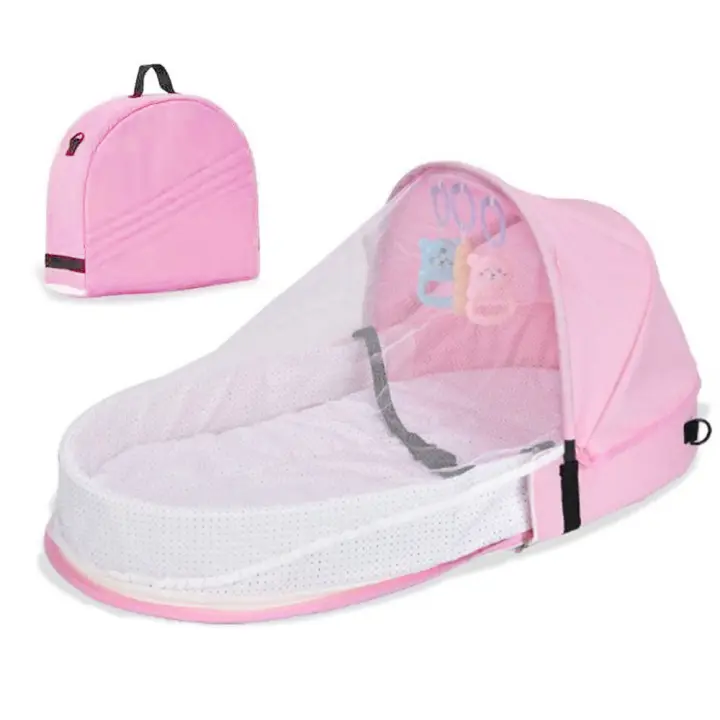 Cunas de bebé, cama biónica para recién nacido, protección contra mosquitos, cuna plegable, parachoques, nido de viaje al aire libre, cesta para dormir - 1