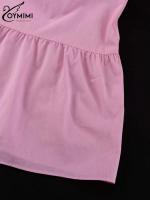 Vestidos elegantes de algodón blanco para mujer, ropa de manga corta con cuello en V y cordones, holgada hasta el tobillo, verano - details 11