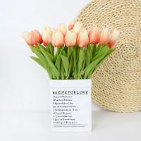 Ramo de Tulipanes Artificiales 35 cm, 10/5Pcs PE espuma Falsas Flores para Bodas, Ceremonias, Decoración del Hogar y Jardín - details 10