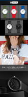 SKMEI-relojes de diseño Simple para hombres y mujeres, pulsera de cuarzo resistente al agua con personalidad, 3bar, 1419 - details 1