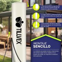 Parasol Excentrico de Sombrilla con 32 Luces LED Solar Giratorio 360º, Protección UV - details 8