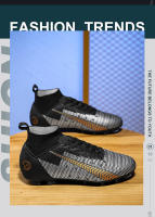 Zapatos de fútbol de entrenamiento para césped con uñas rotas largas y transpirables de caña alta para hombres y mujeres - details 3