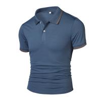 Verano de negocios simple ocio polo transpirable de los hombres de manga corta tops - details 12