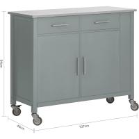 FKW47-W Carrito de Servir Carrito Auxiliar Cocina estantería de Cocina Carrito de Cocina móvil 100 x 92 x 45 cm Blanco ES - details 74