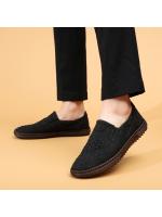2025 nuevos zapatos de hombre de gran tamaño, de malla, informales, de cuero, con suela de piel de vaca, transpirables y sin cordones. - details 10