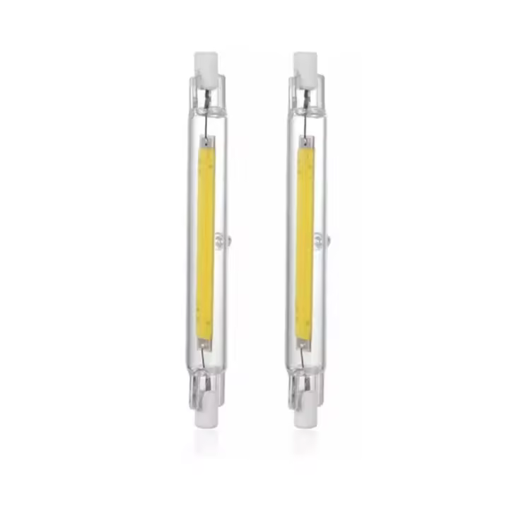 Bombilla LED R7S 118mm 40W Blanco Frío 6000K Regulable Para Aplicaciones de Pared Control Remoto（2pcs) - 1