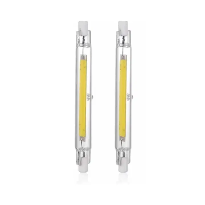 Bombilla LED R7S 118mm 40W Blanco Frío 6000K Regulable Para Aplicaciones de Pared Control Remoto（2pcs) - 1