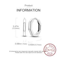Pendiente de aro de plata de ley 925 para mujer, corazón, estrella, trébol, joyería de compromiso, regalo de boda - details 32