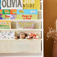 Librería Infantil de 4 Estanterías Estantería Estándar para Niños Blanco/Beige H71cm FRG225-W - details 5