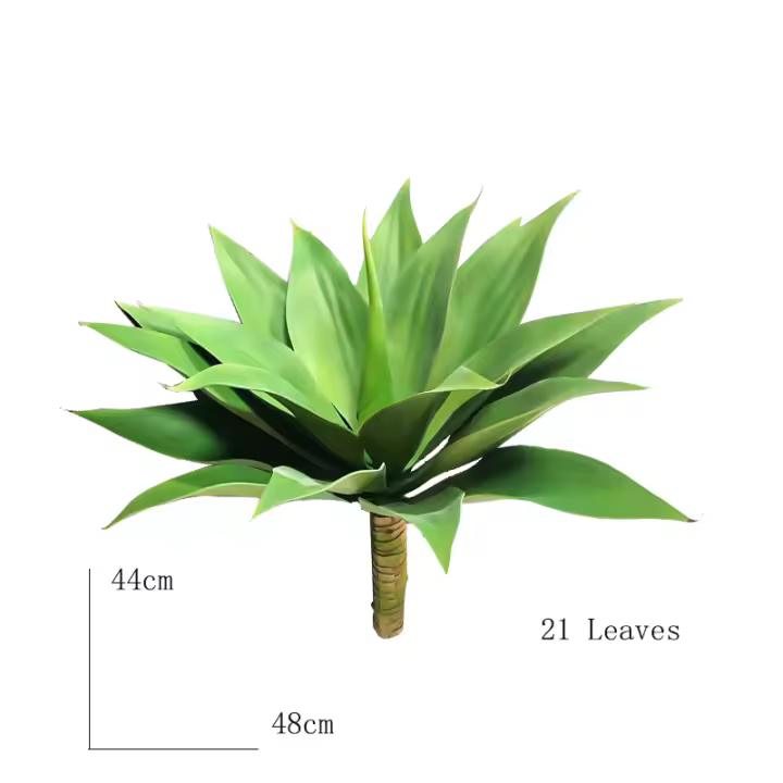Plantas artificiales grandes, árbol de Agave falso, Hojas suculentas de plástico para exteriores, hoja de Yucca falsa para decoración de fiesta de boda en casa - 1