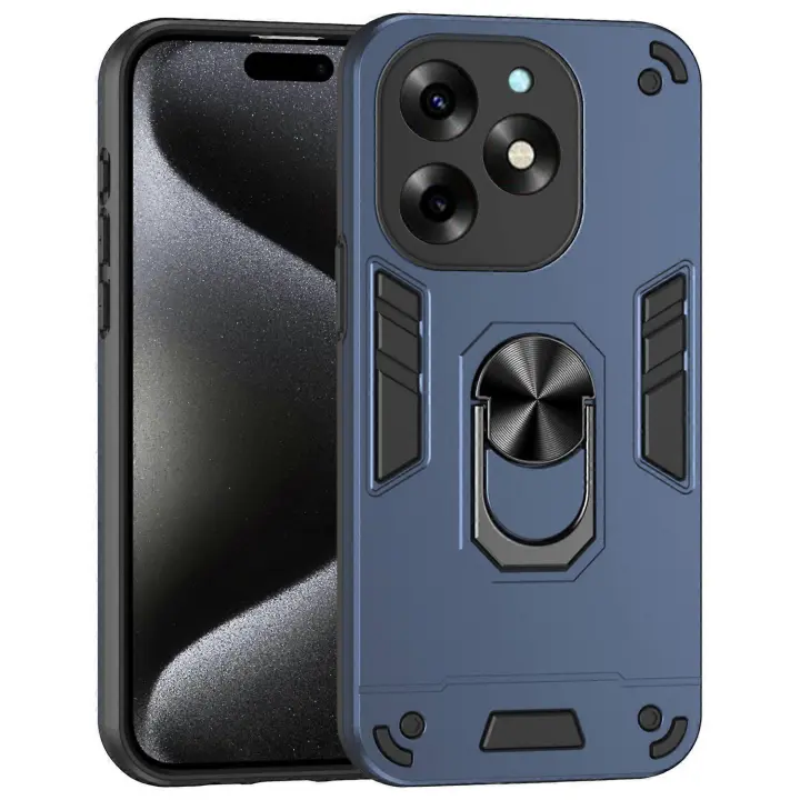Funda protectora para teléfono itel S23+ con soporte, PC rígido y TPU suave - 1