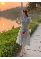 2025 nuevo verano mejorado cheongsam temperamento juvenil, vestido de estilo chino con un diseño de nicho que parece adelgazante - details 9