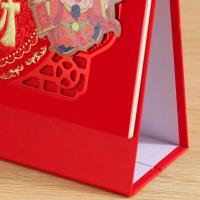 Calendario de escritorio con tapa de pie 2025, calendario de Año de serpiente estampado en caliente, calendario mensual de Año Nuevo rojo engrosado - details 7