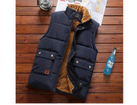 Abrigos informales sin mangas de lana de algodón gruesos y cálidos acolchados para hombre, chaquetas de trabajo, moda de invierno - details 8