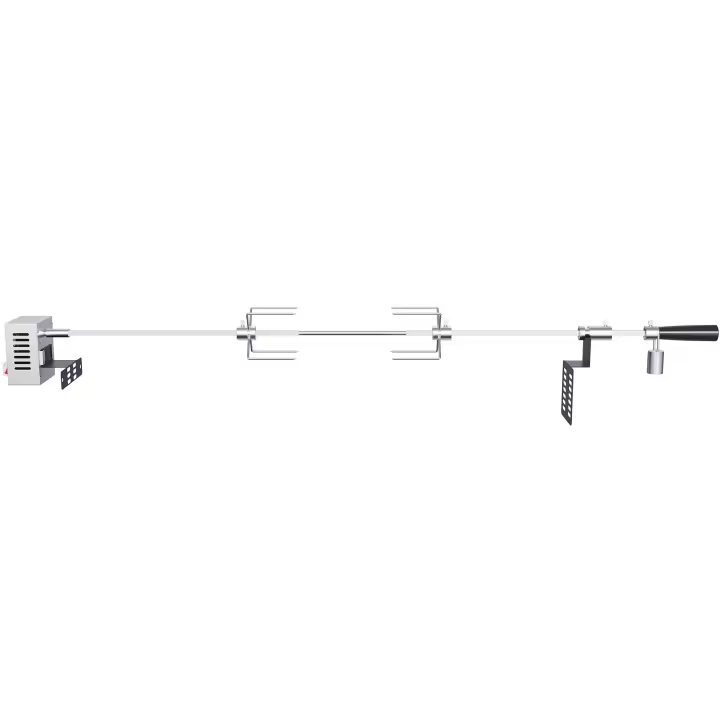 SucceBuy Kit de asador de parrilla universal, asador de barbacoa con varilla de escupir de acero inoxidable de 32 "/39", motor eléctrico - 1