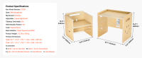 SucceBuy Juego de mesa y silla de destete Montessori, juego de madera para niños pequeños de altura ajustable para edades de 1 a 5 años, mesa de actividades para niños para leer, comer y jugar, blanco - details 9