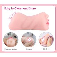 Leten 3 en 1 juguetes sexuales masturbación para hombres Garganta Profunda Artificial Real Pussy Oral masturbador masculino mamada realista Vagina de goma - details 3