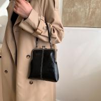 Bolso de hombro elegante con cierre de beso, bolso cruzado de estilo chino Retro de cuero PU, bolso de mujer Vintage de gran capacidad de Color sólido - details 38