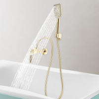 Grifo de ducha de mano, para bañera, ducha de pared,juego de ducha con soporte y manguera de ducha de 1,5m - details 0