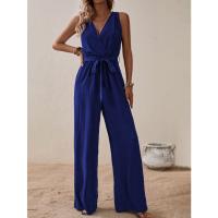2025 Nuevo Mono Halter Estilo Europeo Y Americano Nueva Llegada Con Cordones De Cintura Alta Mono Sin Mangas Moda Conjunto Casual - details 11