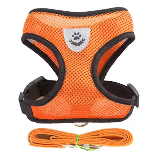 Correa de arnés ajustable de malla de poliéster para perros y gatos Ideal para paseos - 1
