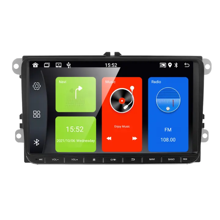 Reproductor Multimedia para Coche Android 11 Gearelec GPS, WiFi, Carplay, RDS para Volkswagen Golf 5 6, Passat b6 b7, Skoda Polo Jet - 1
