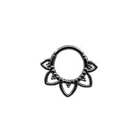 Pendientes de acero quirúrgico con circonita cúbica para mujer, aros de encaje con forma de corazón, serpiente, flor, Septum, Pierci, 100%, 316L, 16G, 1 unidad - details 8