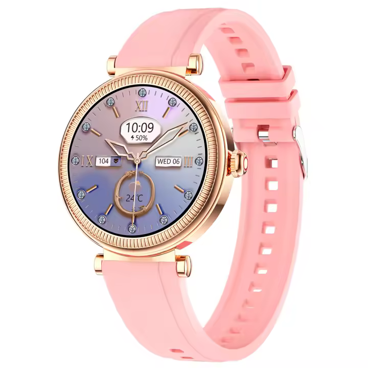 Reloj Inteligente Mujer, 1,27 "Pantalla HD, con Pulsómetro, Smartwatch Deportivo con 100 Modos de Ejercicio, Llamadas Bluetooth y Notificaciones, Recoratorio de Ciclo Menstrual, Compatible con Android y iOS - 1