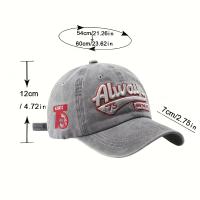 6 gorras de béisbol "SIEMPRE" - Algodón transpirable, ajuste ajustable, elegantes sombreros para el sol en colores surtidos para senderismo y viajes - details 2