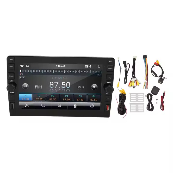 Reproductor Multimedia de Coche con Pantalla Táctil HD de 9 pulgadas Universal 2 Din con Android 12 GPS WiFi FM Cámara de Vuelto LED de 12 2GB+32GB - 1