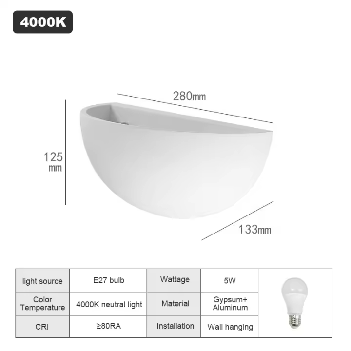 Tomaxin Lámpara de pared Iluminación energy saving con estilo Wabi Sabi - 1
