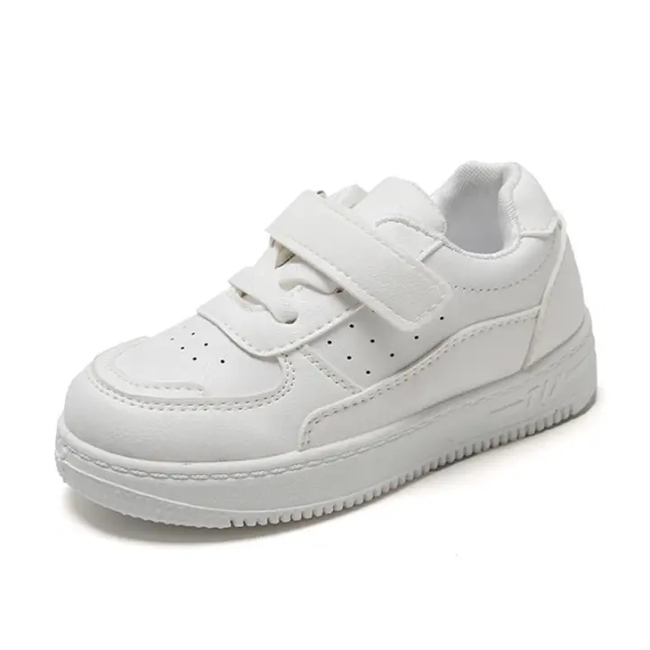 Zapatillas Deportivas Transpirables para Niños Zapatos de Correr Blancos con Suela de Malla - 1