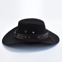 Artificial Suede Western Cowboy Hats Vintage Big-edge Gentleman Cowgirl Jazz Hat Holidays Party Cosplay Hat - details 7