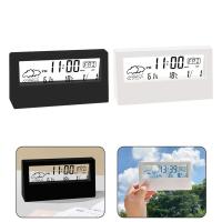 Reloj termo higrómetro, pantalla meteorológica creativa, despertador electrónico, decoración de mesa de escritorio para salón y dormitorio - details 6