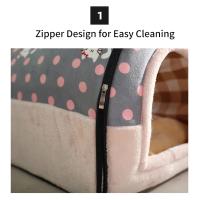 Cama plegable de invierno para mascotas, casa para perros, perrera para dormir, nido extraíble, cueva cerrada cálida, sofá, perrera grande, suministros para mascotas - details 1