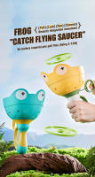 Platillo volador de cuerda de tracción para niños, lanzador de disco, Catapulta de rana, juguetes voladores, OVNI, Catch, deporte al aire libre, regalo del Día de los niños - details 0