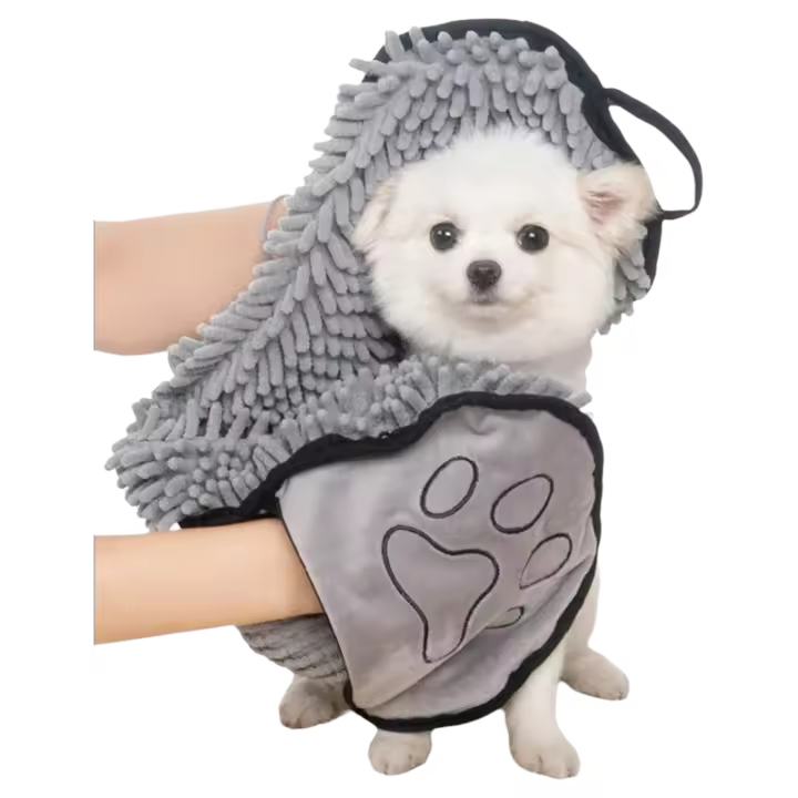 Toalla De Peluche Suave Para Mascotas Absorbente Fibra Secado Rápido Ropa De Baño Para Gato Accesorios Para Perro 2024 Nuevo - 1