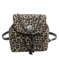 Bolso de cadena de nicho, bolso de cubo Xiaoxiangfeng, mochila mate, de un solo hombro de moda, mochila con estampado de leopardo. - details 2