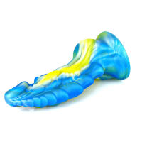 Silicona líquida de colores mezclados, gran simulación con forma irregular, tapón anal vestibular, pene falso para productos de mujer - details 17