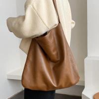 Bolso de hombro de cuero PU Vintage para mujer, bolso Hobo de gran capacidad, bolso de oficina, bolsos de compras simples informales, moda de invierno - details 5