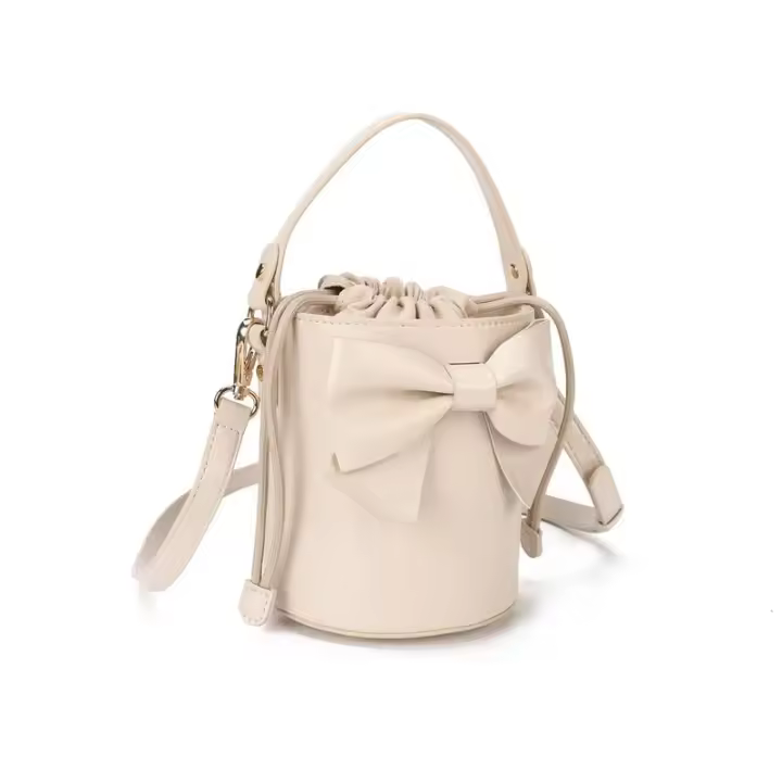 Elegante bolso de lápiz labial Beige, bolso de hombro femenino de PU, mochila de lujo de alta gama - 1