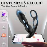 Embalaje privado Masajeador de empuje masculino sexy Plug anal Vibrador consolador para hombres App Buttplug Estimulador de próstata gay Juguete sexual Masturbadores 18+ - details 4