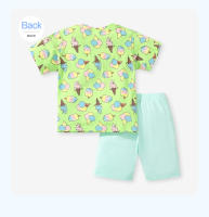 Traje de manga corta con estampado de punto para niños, algodón, verano, nuevo - details 3