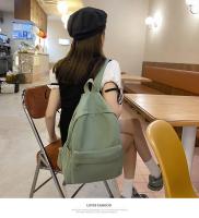 Mochila escolar impermeable de gran capacidad para mujer, mochila escolar con cremallera suave, Color sólido, mochila informal para adolescentes y niñas, suministro para estudiantes - details 21