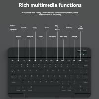 Teclado Bluetooth de 78 teclas, teclado inalámbrico ligero y recargable para portátil, teclado Universal cómodo para videojuegos y tableta - details 1