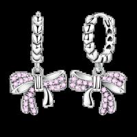 Anillos de pavimentación brillantes de circonita 2025 con lazo de plata pura Original, pendientes para mujer, regalos de joyería de aniversario - details 3