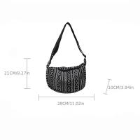 Bolso de Hombro Estilo Tribal Cruzado Plegable con Cierre de Cremallera Diseño a Rayas - details 3