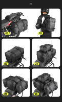 Rhinowalk-mochila para motocicleta, bolsa impermeable de 8L, 15L, 30L, bolsa trasera para motocicleta, alforja Universal para exteriores, accesorios para sillín - details 3