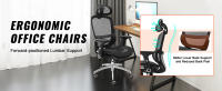 SucceBuy Silla de oficina de malla, silla de escritorio ajustable con respaldo alto con soporte lumbar y para la cabeza, ángulo y altura ajustables - details 0